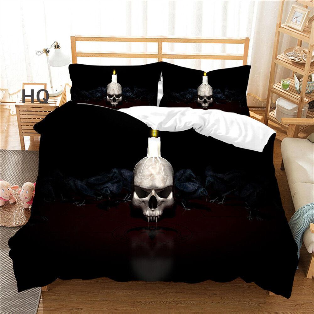 Пододеяльник с черепом, постельное белье для взрослых, постельное белье, молодежное покрывало, наволочка