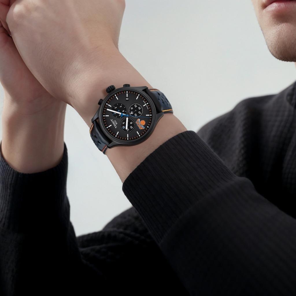 Tissot Speedy Collection Мужские кварцевые часы Часы 45 мм Черный циферблат Корпус из нержавеющей стали Кожаный ремешок T116.617.36.051.05