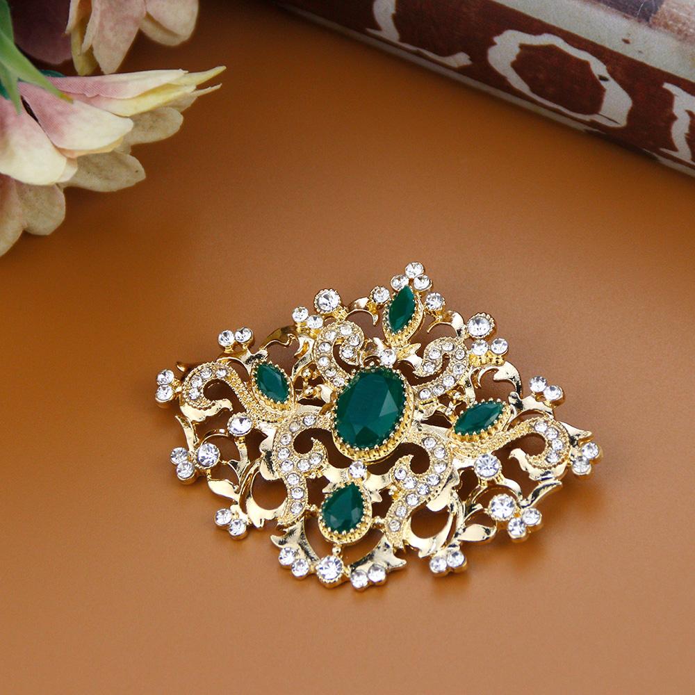 Женская брошь с хрустальным цветком золотого цвета, свадебные украшения для невесты, бижутерия