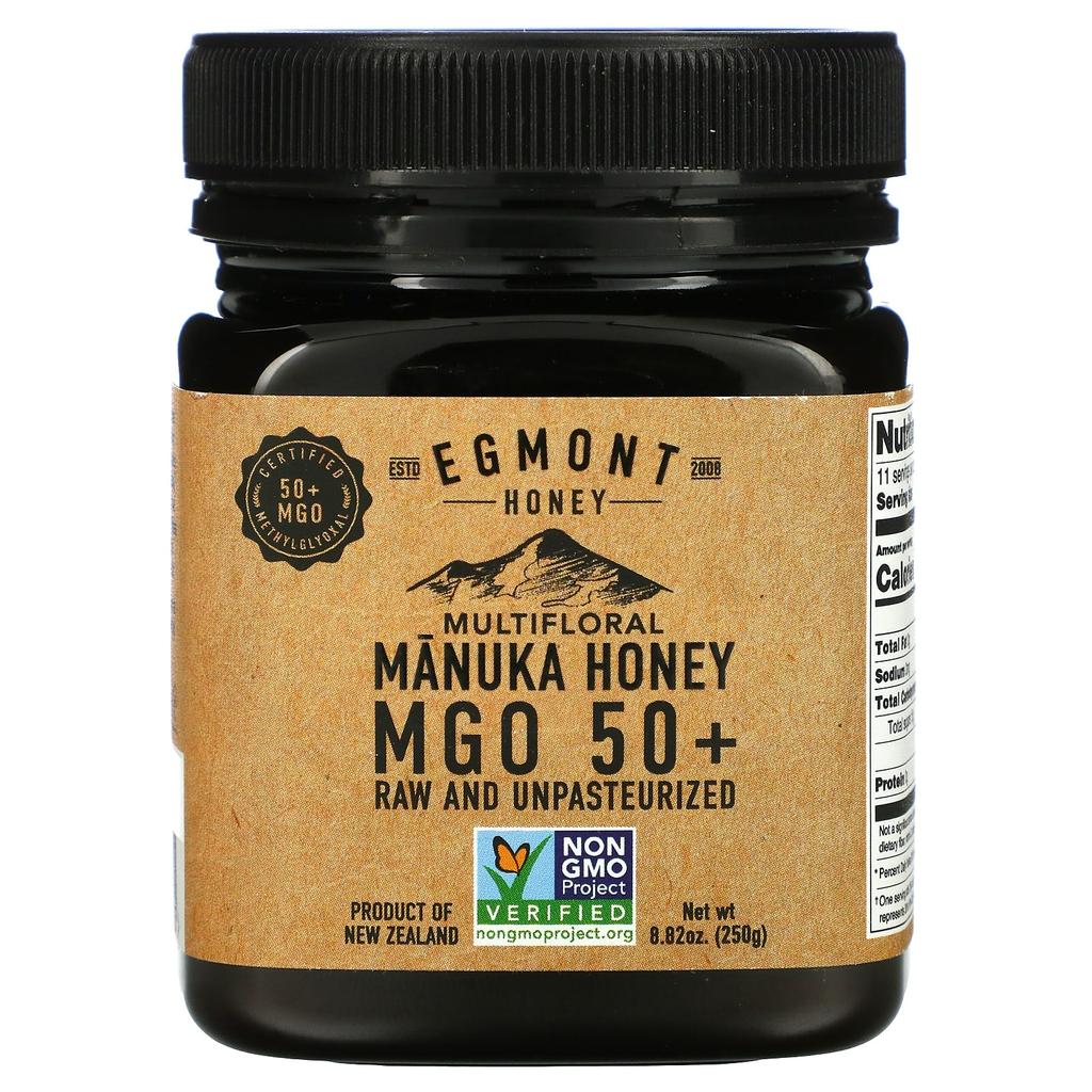 Egmont Honey Variety Manuka Honey, Raw and Unpasteurized Honey, MGO 50+, 8.82 Oz (250 G)