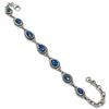 Натуральный синий кианит, драгоценный камень 925 пробы, подарочный браслет из стерлингового серебра 7–8 дюймов, K5a50