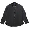Polo Solid Color Single-Breasted Long Sleeve Shirt Men Shirts Black 710966292-019