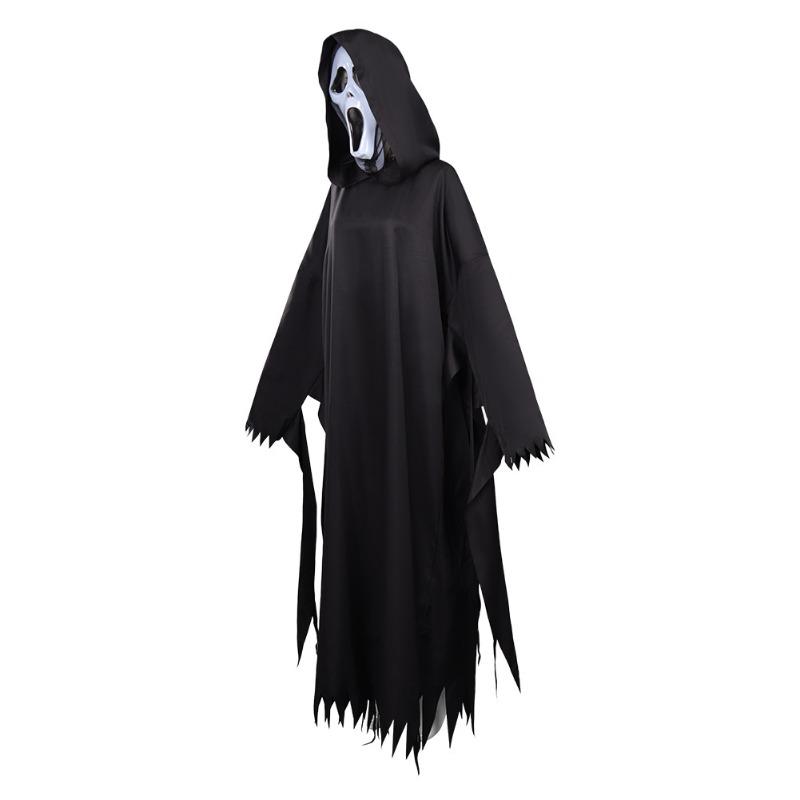Ghostface Killer Cape Mask Suit Men's, Horror Movie, Halloween Suit