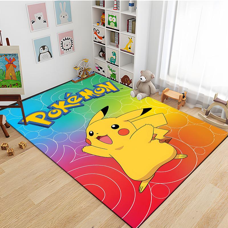 Various Styles Pikachu Printed Carpet Gifts for Boys and Girls Friends Bedroom Living Room Sofa Large Size Mat Non-slip Rugs