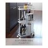 Yamazaki Jitsugyo Slim Kitchen Wagon Tower White 7151 Approx. W38XD12XH66cm