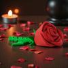 3D Printed Twisted Rose Ornaments Funny Movable Joints Red Rose  Valentine's Day