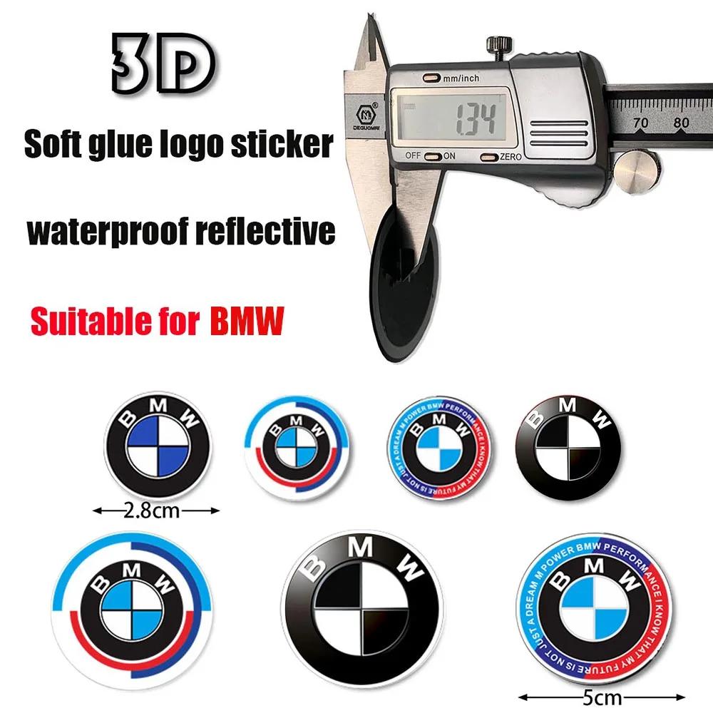 BABC1 Hot For BMW BMW Round 3D Car Logo Reflective Waterproof Sticker for S1000 RR R1250 GS Motorcycle Racing Decor Soft Sticker