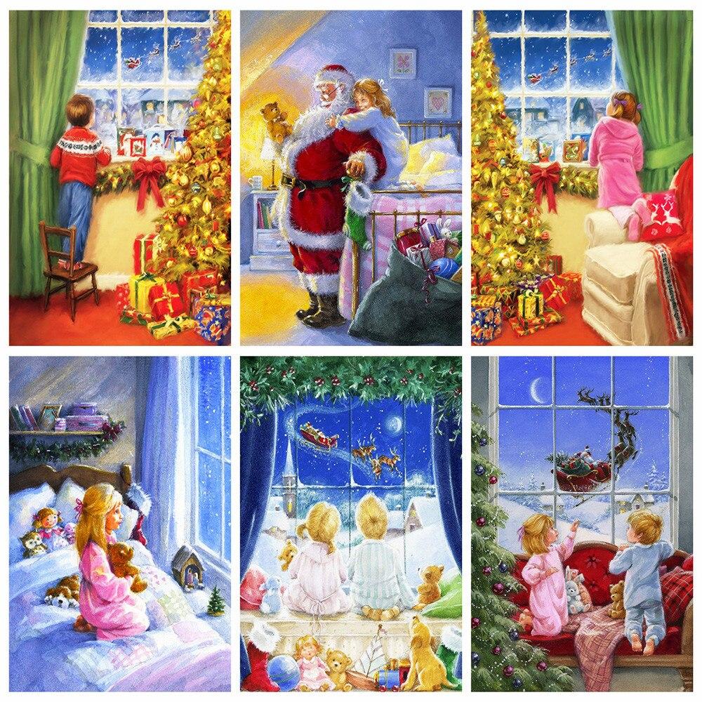 5D DIY Алмазная картина Дети Стразы Картина Новое поступление Алмазная вышивка Мультфильм Мозаика Рождественские украшения