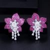 Creative Atmosphere Jewelry Color Zircon Full Diamond Earrings Needle Earrings Creative Accessories