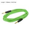 Uxcell Guitar Tool Cable 3M TRS Angle Electric Bass Cable Cord for Guitar Bass Green 6mm-6mm Straight-Straight