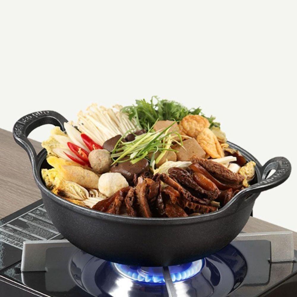 Кастрюля без покрытия Кастрюля для супа с антипригарным покрытием Прочная чугунная кастрюля Для домашнего использования