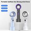 Bladeless Fan Digital Display High-speed Strong Airflow Low Noise Rechargeable Lightweight Portable