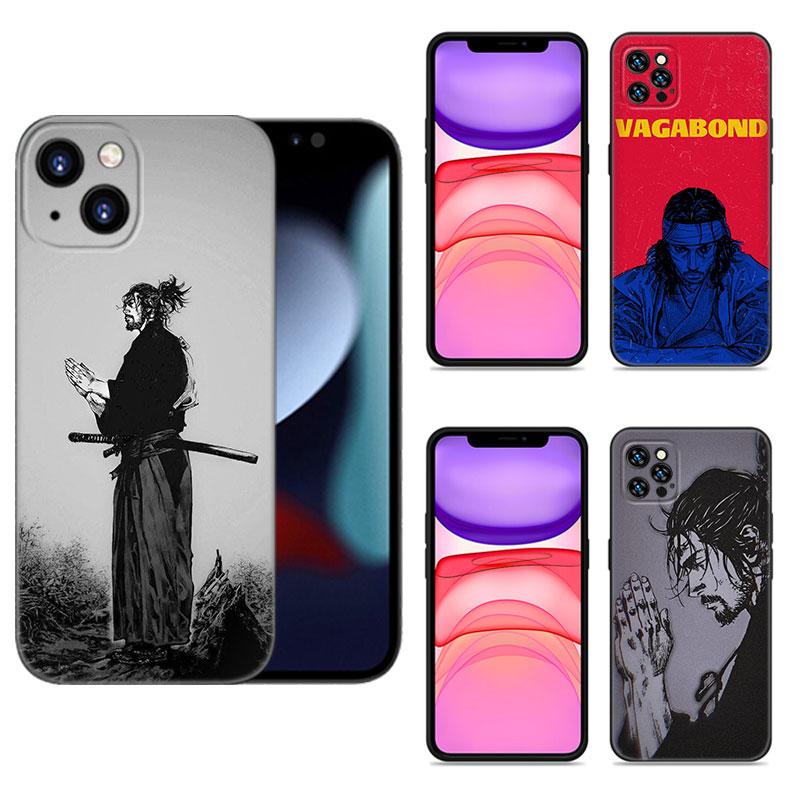 Чехол для телефона Vagabond Manga для Apple iPhone 12 13 Mini 11 14 15 Pro Max 7 8 Plus X XR XS SE 2020 2022 черный силиконовый чехол