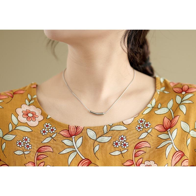 DIMANAF 2025 Summer T-Shirt Plus Size Women Flower Printing Batwing Sleeve Vintage Loose Tops Casual