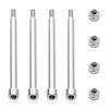 4Pcs 4x60mm Stainless Steel Threaded Hinge Pins A-Arm with Nuts Set for Remote Control Car Replacement Accessories Set