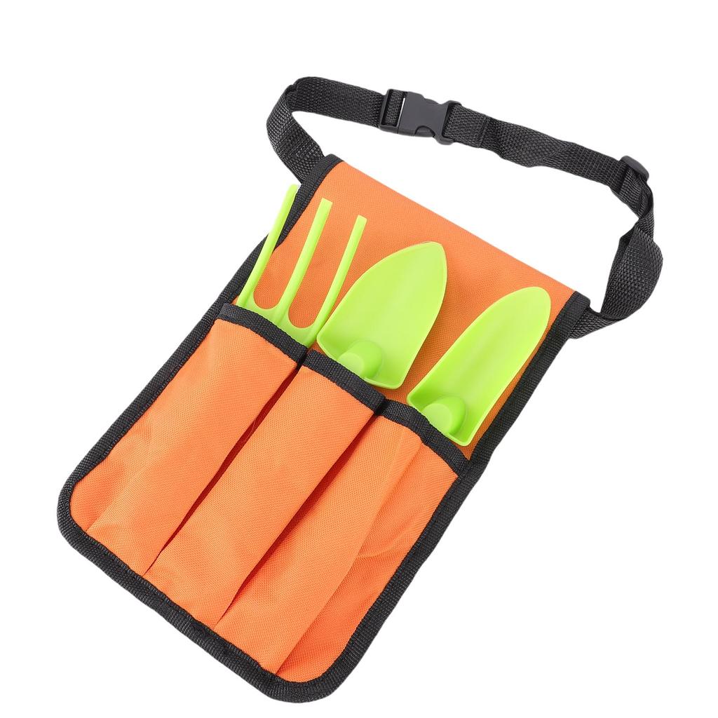 Gardening Tool Waist Bag 600D Oxford Fabric Garden Tool Belt with 3 Tools for Planting Cultivation