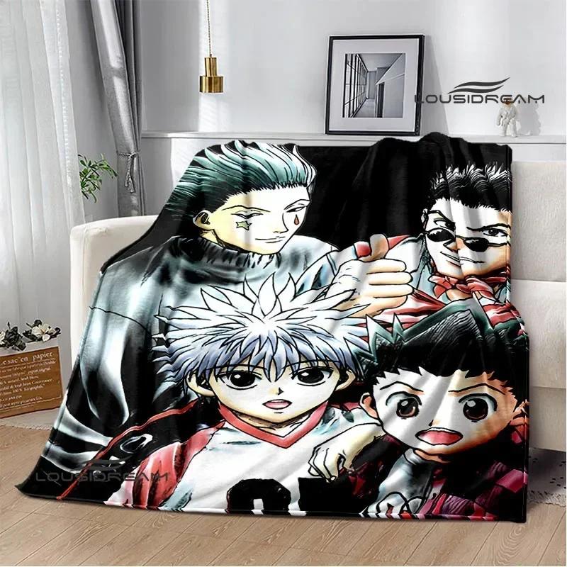 HUNTER×HUNTER Мультяшные принты Пледы Пикниковый плед Фланец Теплый плед Домашние дорожные пледы Постельное белье Подарок на день рождения