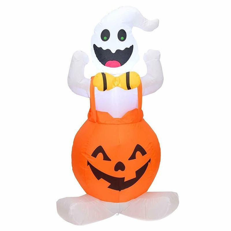 Blow Inflatable Halloween In Pumpkin Up Outdoor Yard Halloween Led Lights Decor