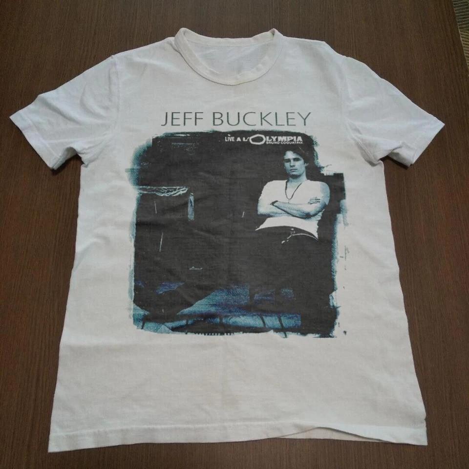 Винтажная белая хлопковая рубашка Jeff Buckley Унисекс Концертная S–5XL Репринт CS086 Унисекс Футболка