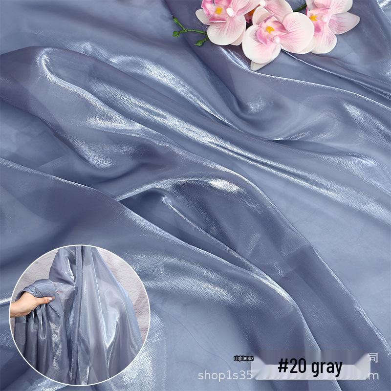 Crystal Satin Organza Fabric for Hanfu, Wedding and Evening Dresses, Children's Wear