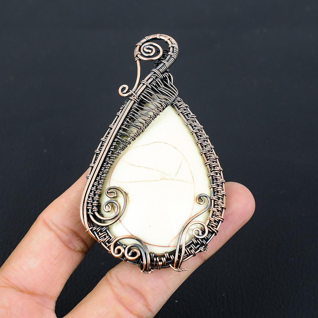 Подвеска из медной проволоки белого коралла ручной работы 3,54 дюйма a1F06