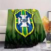 Brazil National Team CBF Printed Flannel Blanket, soft throw for bedroom sofa, washable,soccer fan merchandise, great gift.