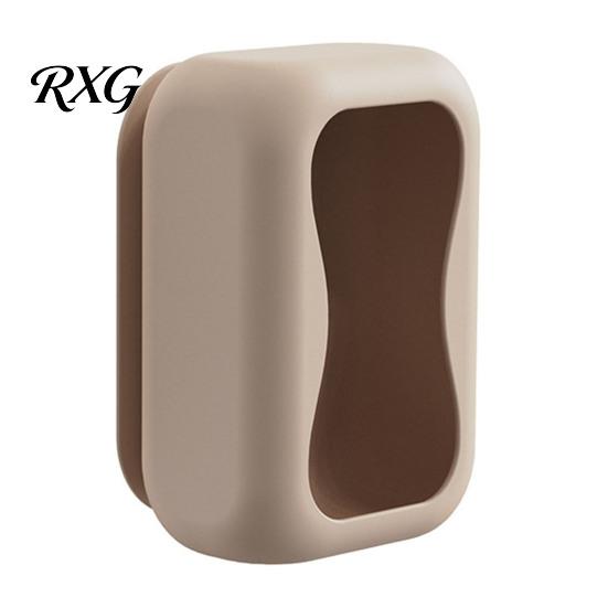 Space Saving Tissue Box Suction Cup Box, Wall Mounted Waterproof Silicone Holder, Modern Heavy Duty Dispenser Style Solid Color Dispenser, for
