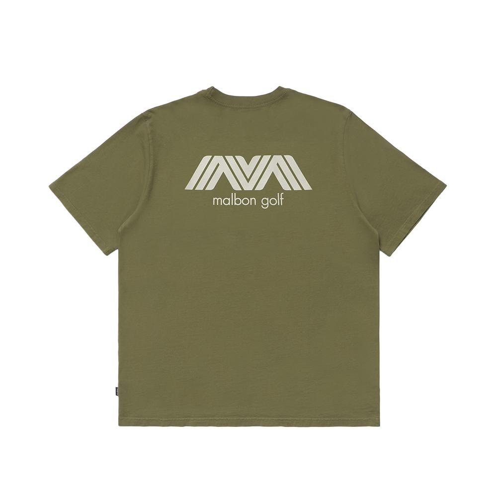 MALBON GOLF [Malbon Expedition] Expedition Round T-Shirt Sage Green (Man)