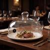 Borosilicate Cocktail Infuser Dome | Glass Cloche with Hole, Transparent, Smoke