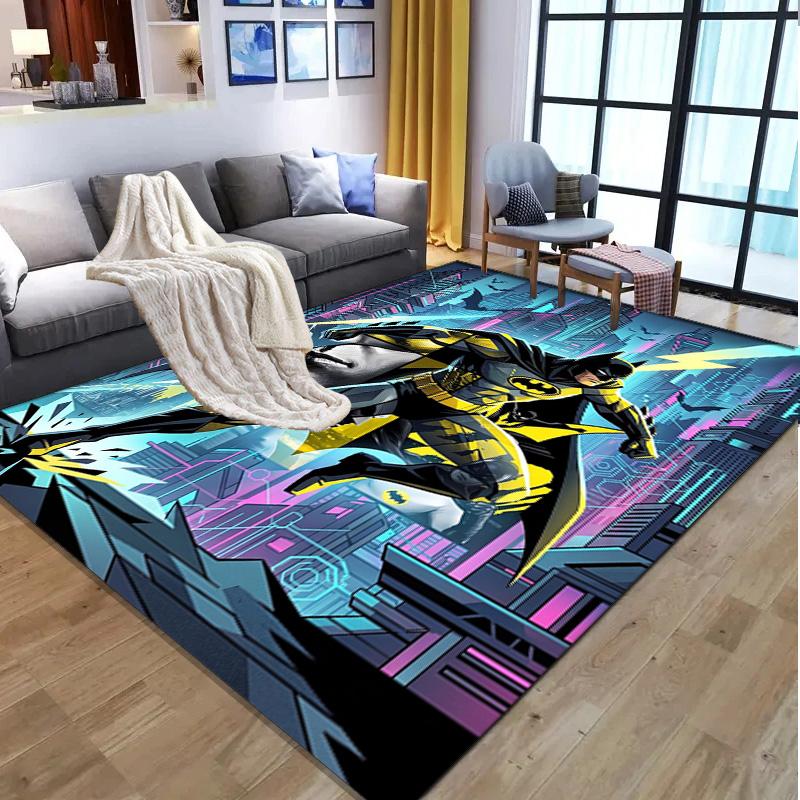 Batman Pattern Rug, Indoor/Outdoor Mat, for Picnic, Gameroom, Bedroom, Office, Living Room, Home Decor Carpet, Birthday Gift