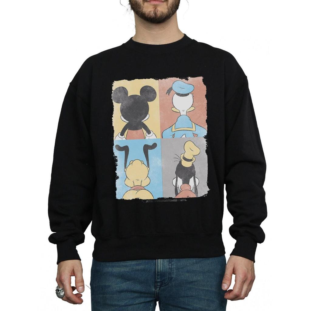 Disney Mens Mickey Mouse Four Backs Sweatshirt
