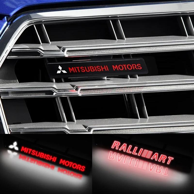 Car Front Grille LED Light Emblem Exterior Accessories for Mitsubishi L200 Lancer 10 ASX Colt Pajero Outlander Eclipse Mirage