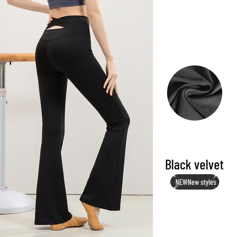 Women's High Waist Criss-Cross Back Yoga Pants - Sexy, Quick-Drying, Elastic, Hip-Lifting, Micro Flare for Spring/Summer.