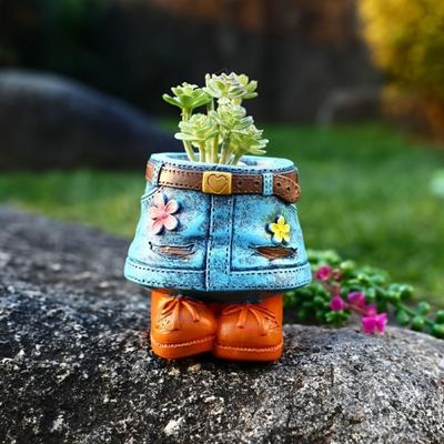 Джинсовые брюки цветочный горшок смоляной горшок для растений контейнеры для растений держатель для растений декор украшение для дома