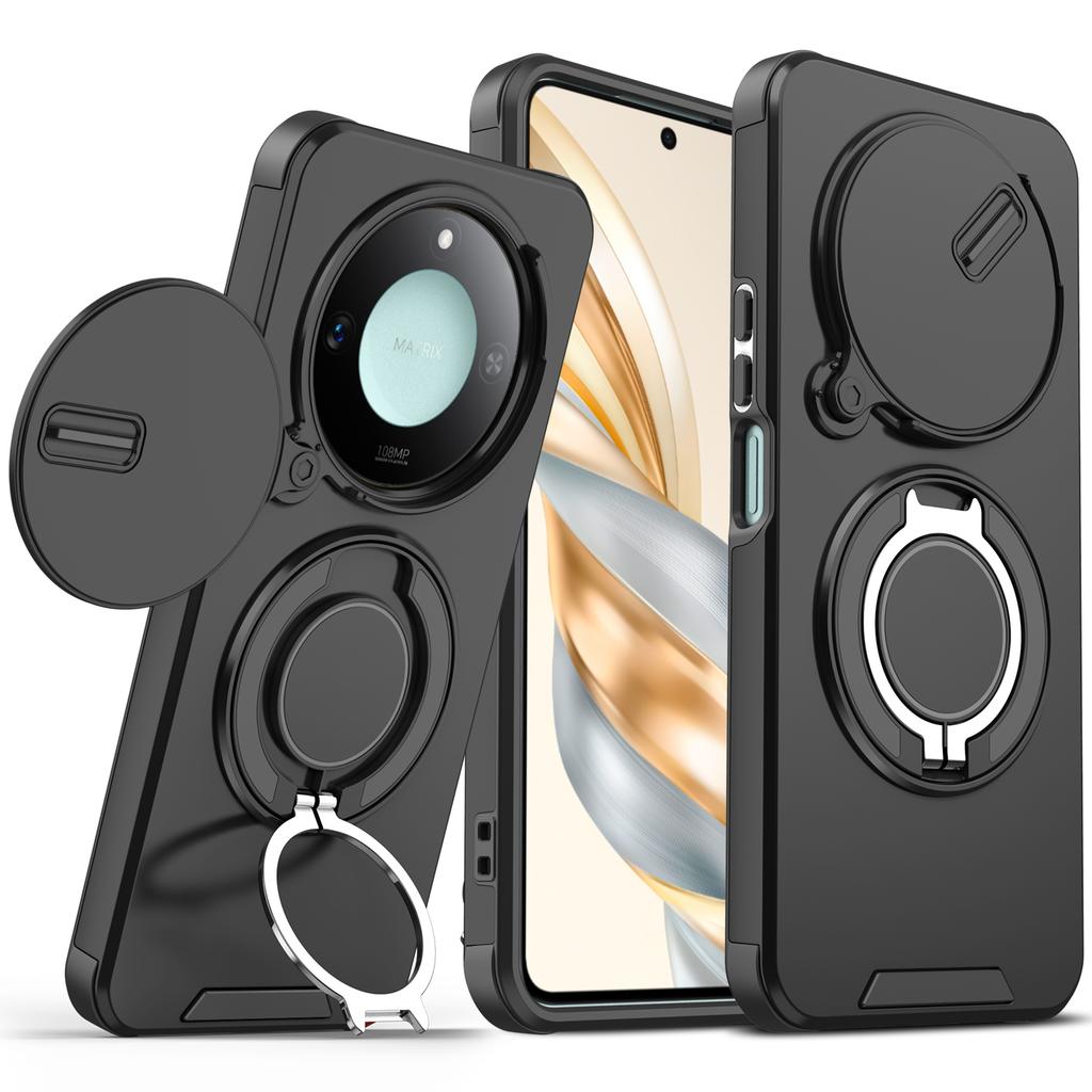 Чехол для Honor Magic6 Lite Чехол для Honor X9B Magic 6 Lite Магнитное кольцо Бронированный Слайдер для объектива камеры Чехол с поддержкой Magsafe Беспроводная зарядка