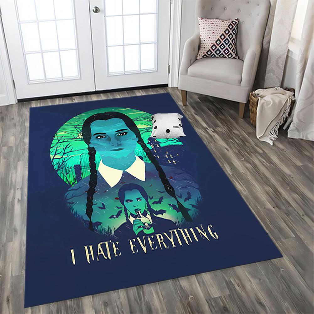 Gothic Spider Web Portrait rug for living rooms, bedrooms, home décor, and as gifts.
