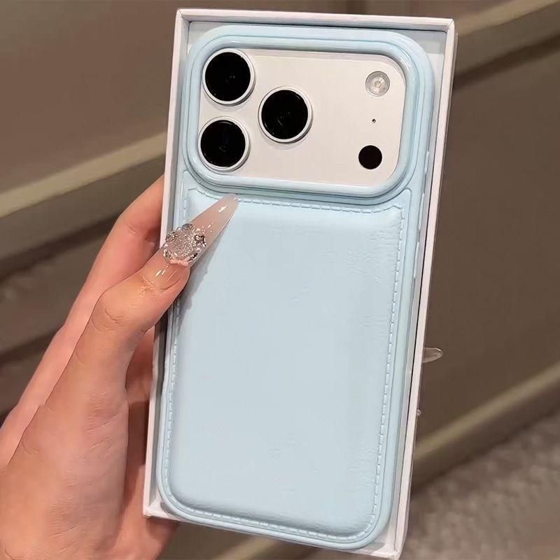 Leather Texture Candy Bumper Case for iPhone 17 16 15 14 13 12 11 Pro Max Plus X XS XR 17Pro 16Pro Shockproof Armor Cover