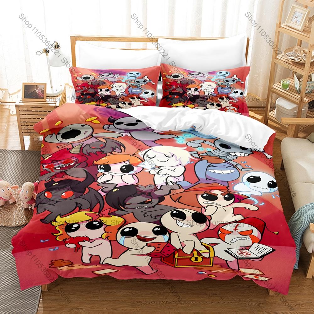 Постельное белье с тематикой The Binding of Isaac Новый комплект с пододеяльником Декор для спальни Дома для Мальчиков-Геймеров Взрослых
