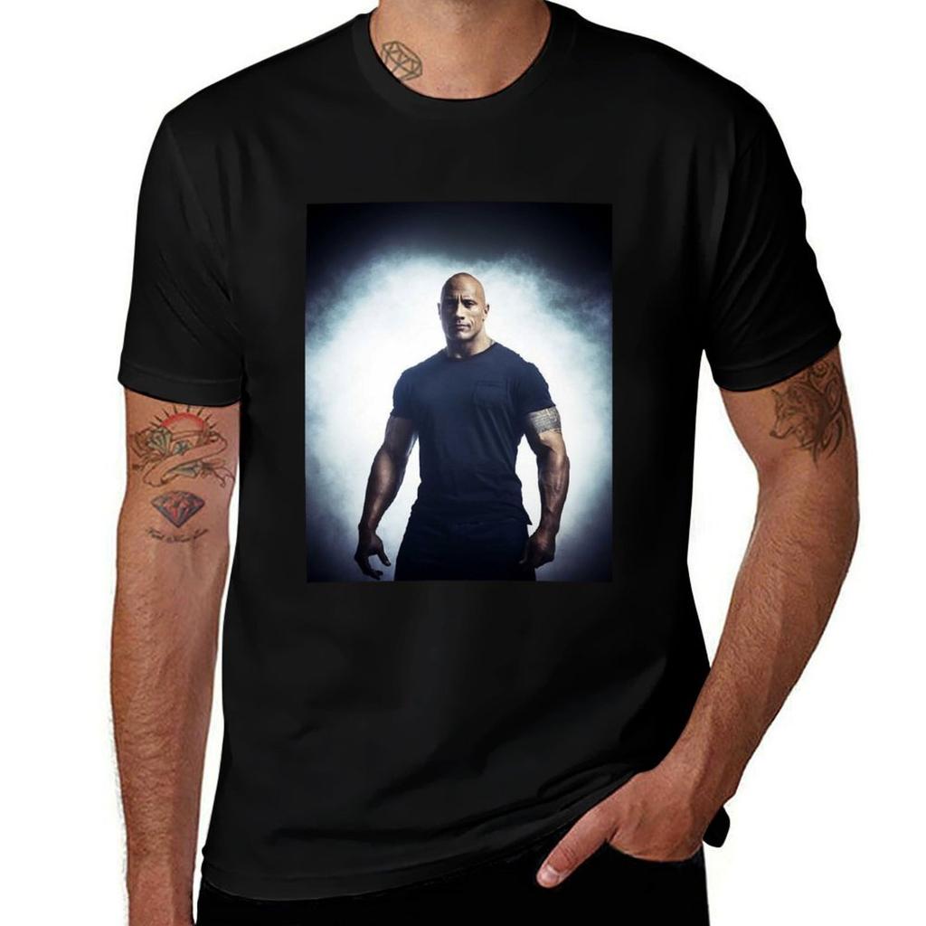 Dwayne Johnson Tshirt Fashion Pattern Printed Tee Shirt Tshirt