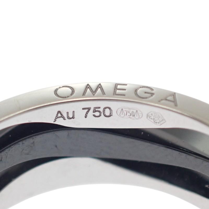 Omega R604CL01001 #10(Размер Японии) кольцо черное K18 белое золото/керамика Женское