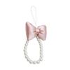 Cute Bowknot Keychain Pendant Fashionable Beaded Phone Charm for Case Decoration