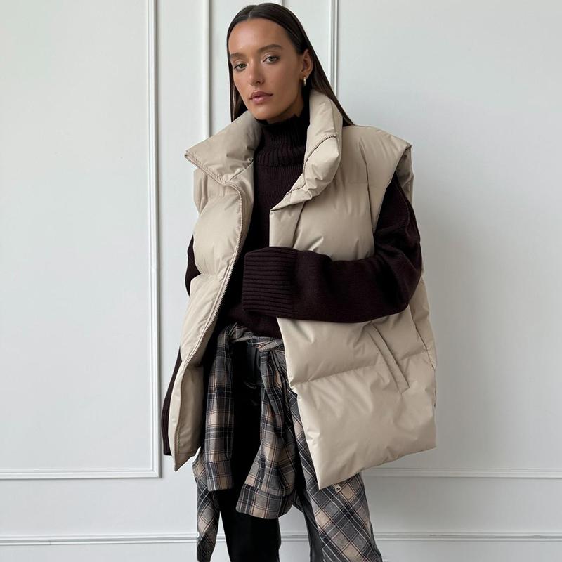 Женская зимняя теплая стеганая куртка без рукавов, свободная демисезонная куртка для женщин 2024 года, осень, новая повседневная парка, уличные куртки для активного отдыха, женская одежда