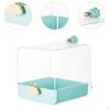 Bird Bath Box Caged Parrot Bathing Tub Cage Accessory Shower Bowl House for