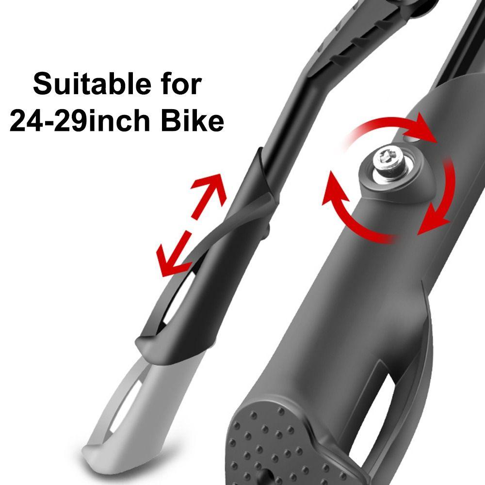 Non-Slip Bicycle Kickstand Adjustable Bike Side Support Foot Rest for 24-29 Inch Mountain Bike