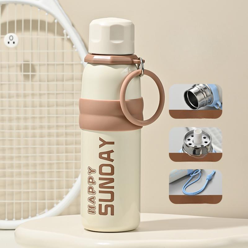 Термос из нержавеющей стали, большая емкость для воды, женская, новая, детская, школьная, специальная, соломенная чашка для мальчиков