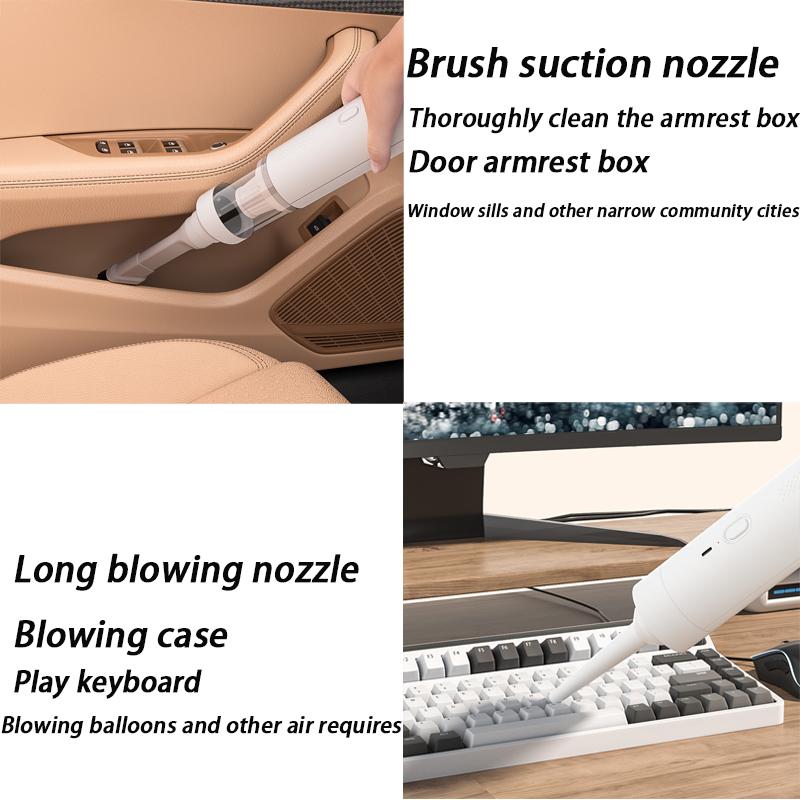 Беспроводной автомобильный пылесос с бесщеточной прямой трубкой и большой силой всасывания, универсальный для уборки дома и автомобиля
