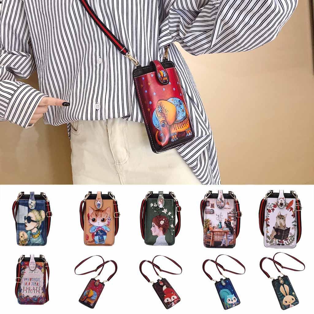 Женская маленькая сумка через плечо 2019 года, повседневная сумка для мобильного телефона, милый кошелек для монет