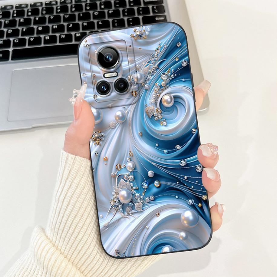Чехол для Realme GT Neo 3 5G Новый Модный Цветочный Ударопрочный Силиконовый Мягкий ТПУ Матовый Чехол Для Realme GT Neo3 80W GTNeo3 Сумки для Телефона