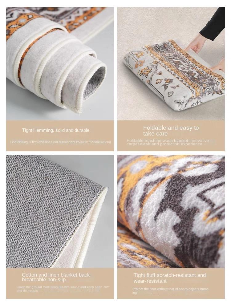 Американский ретро-ковёр с имитацией кашемира с потертой спинкой для гостиной, дивана, журнального столика, домашнего коврика для спальни