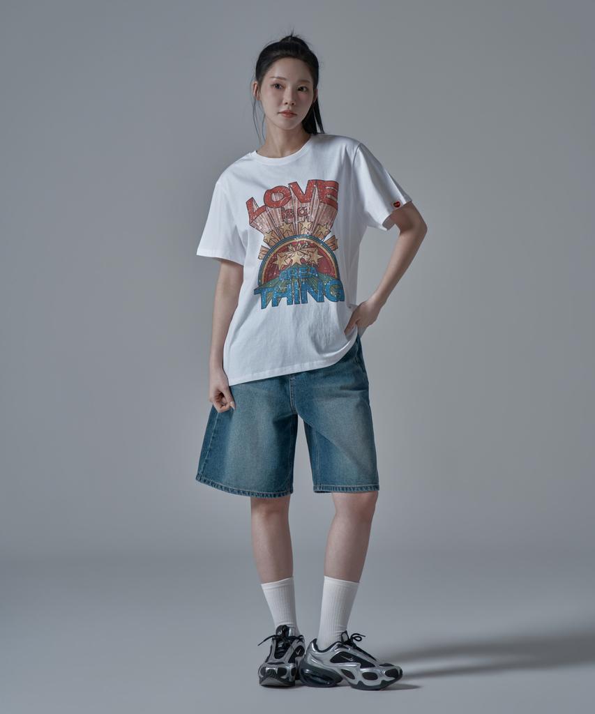 WAARFORWOMAN Wt-73 Love Short Sleeve T-Shirt_White